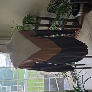 Bebe, Chevron, Colorblock, Dress